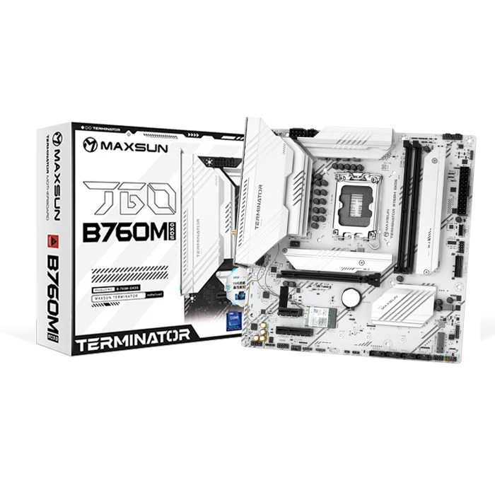 MAXUN TERMINATOR B760M GKD5 ICE DDR5 HDMI-DP PCIE 4.0 1700p mATX BEYAZ