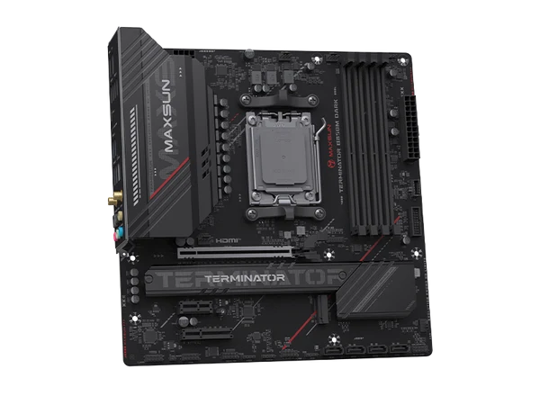 MAXUN TERMINATOR B850M DARK WIFI6 DDR5 HDMI-DP TYPEC PCIE 5.0 AM5 mATX