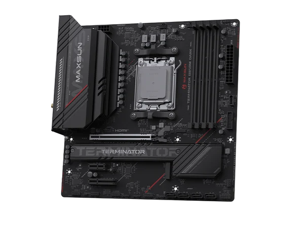 MAXUN TERMINATOR B850M DARK WIFI6 DDR5 HDMI-DP TYPEC PCIE 5.0 AM5 mATX