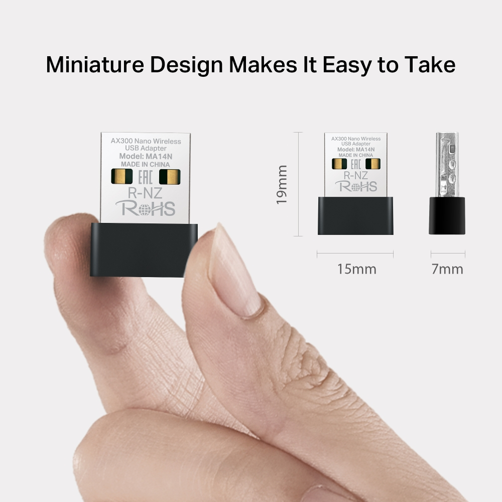 MERCUSYS MA14N WIFI6 AX300 Nano Usb Kablosuz Ağ Adaptörü