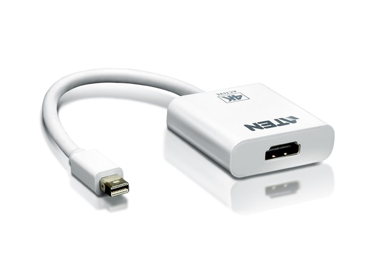 Mini DisplayPort (mini DP) <-> 4K HDMI Adaptörü, Kablolu, mini DP Erkek - HDMI A Dişi, 2160p, 0.20 metre