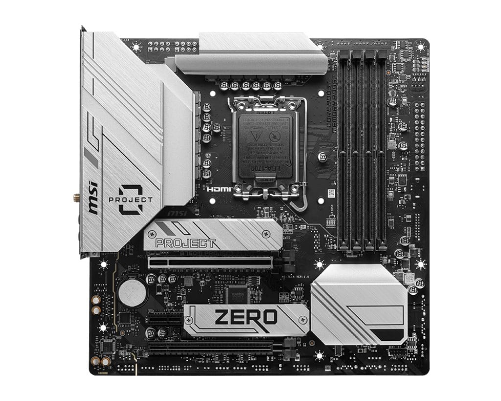 MSI B760M PROJECT ZERO DDR5 HDMI-DP TYPEC PCIE 4.0 1700p mATX