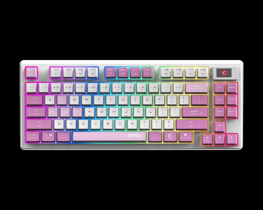 MSI FORGE GK600 TKL W VIOLET TR GAMING KLAVYE