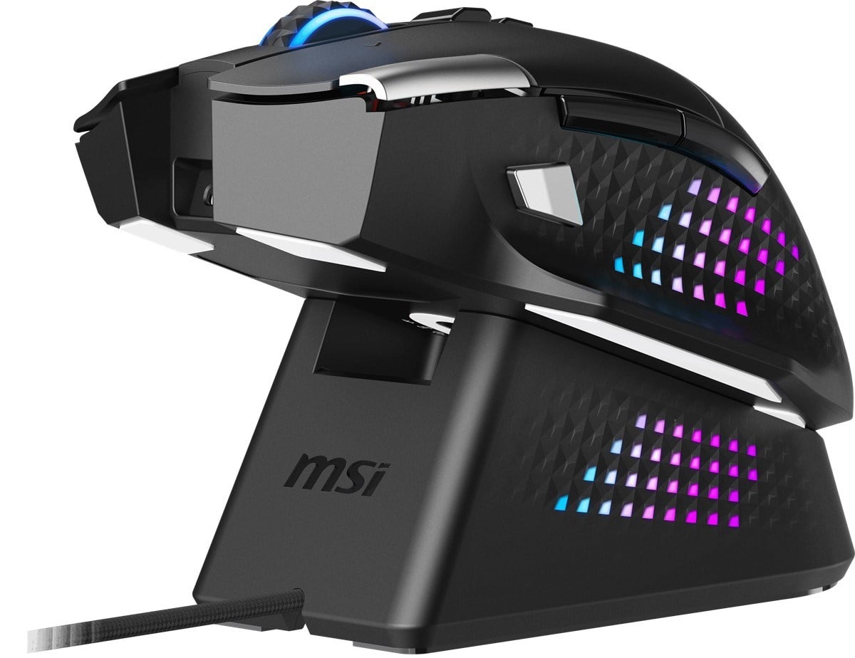 MSI GG Versa Pro Wireless 26000 DPI Kablosuz Oyuncu Faresi + Mouse Dock Pro Şarj Standı Seti