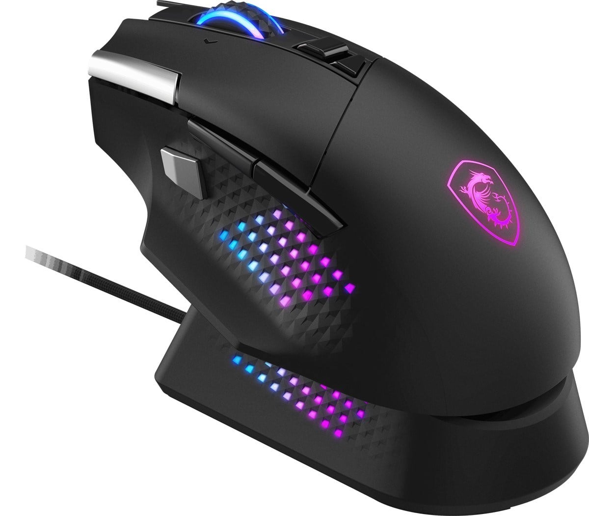 MSI GG Versa Pro Wireless 26000 DPI Kablosuz Oyuncu Faresi + Mouse Dock Pro Şarj Standı Seti
