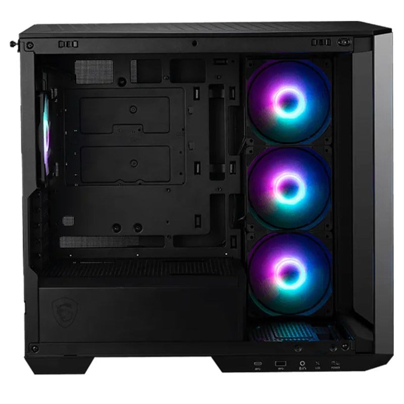 MSI MAG PANO M100R PZ B65 TEMPERLİ CAM 3X120MM 1X120MM ARGB FAN 650W BRONZ PANORAMİK SİYAH KASA