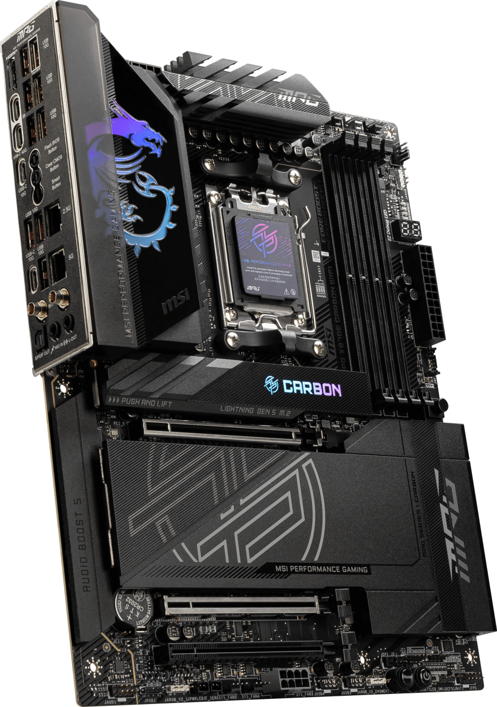 MSI MPG X870E CARBON WIFI7 DDR5 HDMI-DP TYPEC PCIE 5.0 AM5 ATX