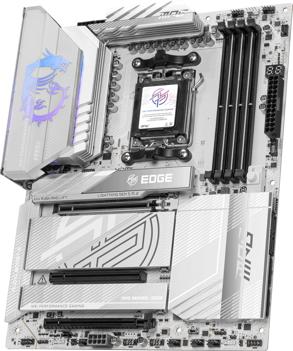 MSI MPG X870E EDGE TI WIFI7 DDR5 HDMI-DP TYPEC PCIE 5.0 AM5 ATX BEYAZ