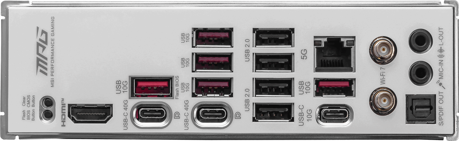 MSI MPG X870E EDGE TI WIFI7 DDR5 HDMI-DP TYPEC PCIE 5.0 AM5 ATX BEYAZ