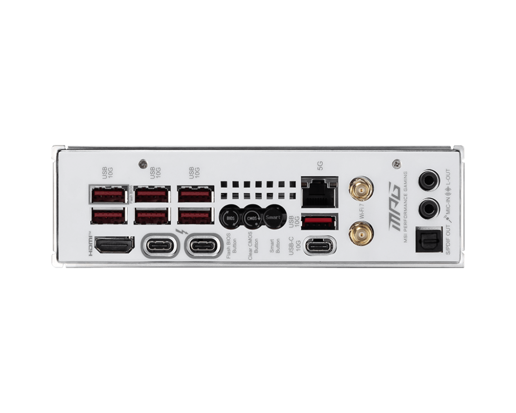 MSI MPG Z890I EDGE TI WIFI7 DDR5 HDMI-TYPEC PCIE 5.0 1851p mITX Beyaz