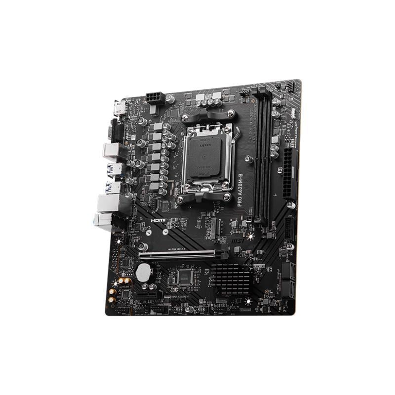 MSI PRO A620M-B DDR5 6800MT/S 1XVGA 1XHDMI 1XM.2 USB3.2 MATX AM5 (AMD 7000,8000 VE 9000 SERİ İŞLEMCİ UYUMLU)