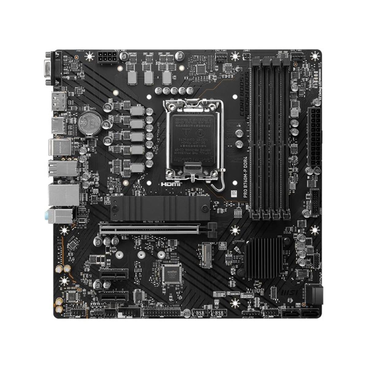 MSI PRO B760M-P DDR4 5333MHZ 1XHDMI 1XDP 2XM.2 USB 3.2 ATX 1700P (13. VE 12.NESİL İŞLEMCİ UYUMLU)