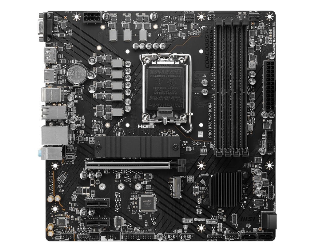 MSI PRO B760M-P DDR4 HDMI DP PCIe 16X v4.0 1700p mATX