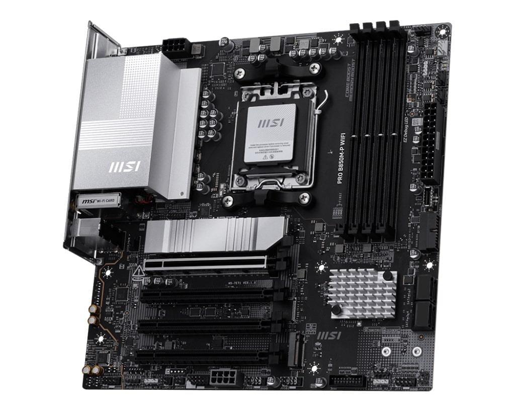 MSI PRO B850M-P WIFI DDR5 AM5 8200MHZ(OC) HDMI DP 3X M.2 USB 10GBS 5G LAN WI-FI 7 MATX