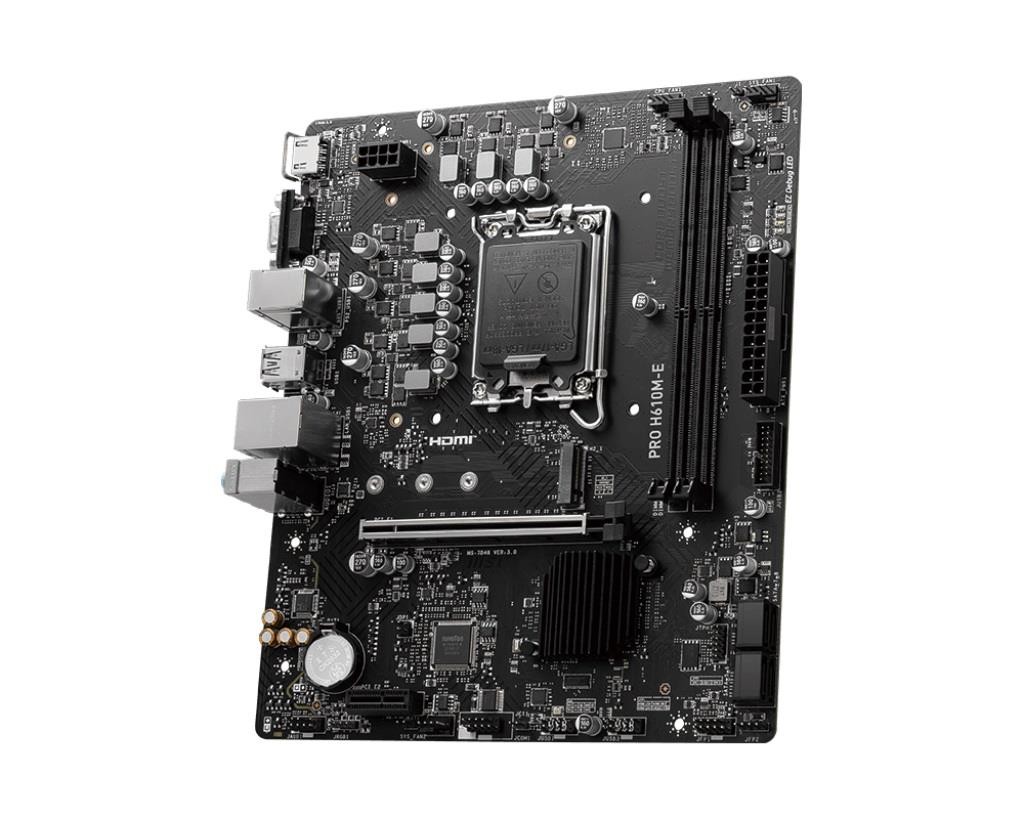 MSI PRO H610M-E Intel LGA1700 DDR5 5600MHz mATX 
