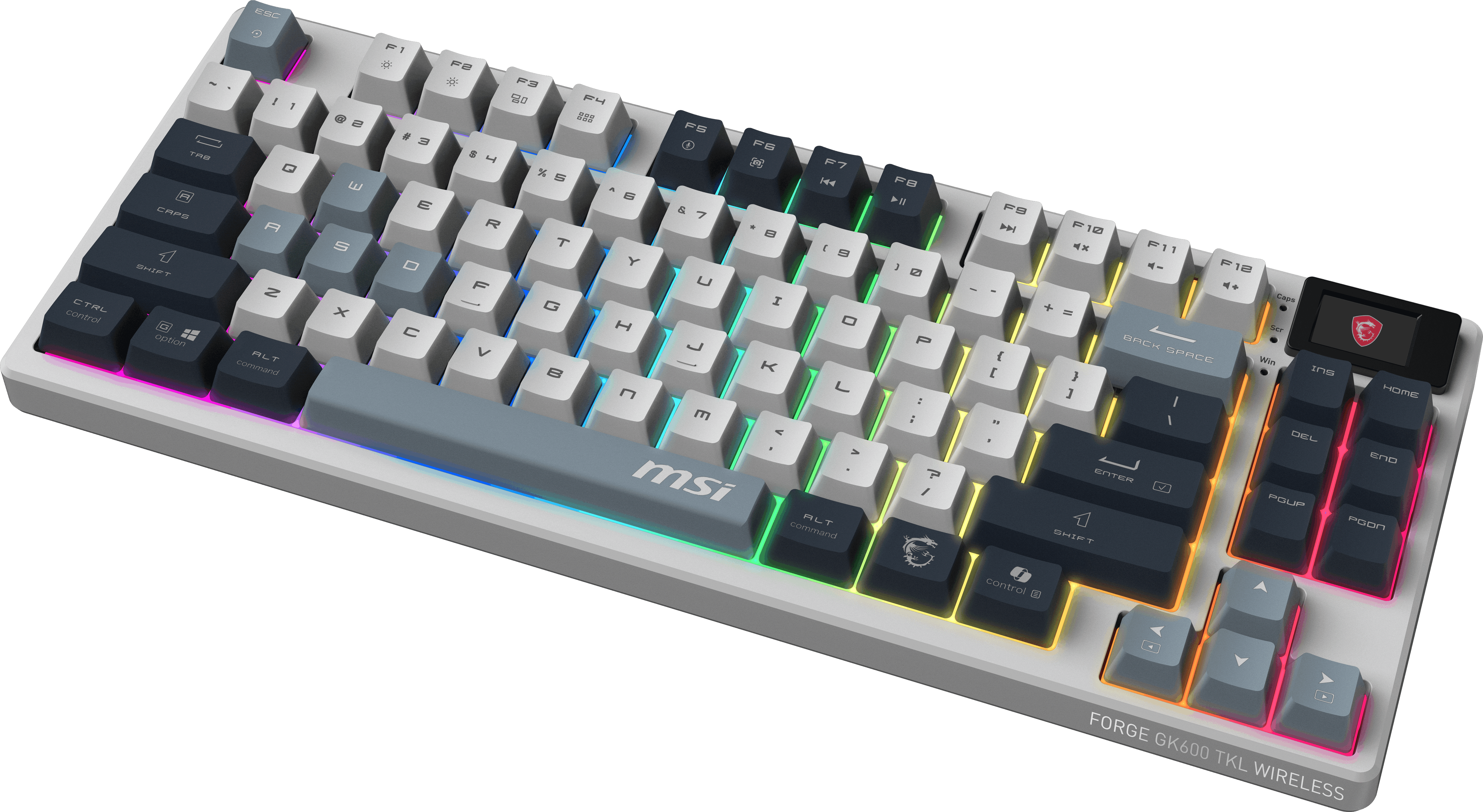 MSI Q TR GG Forge GK600 TKL Sky Switch Mekanik Beyaz Oyuncu Klavyesi