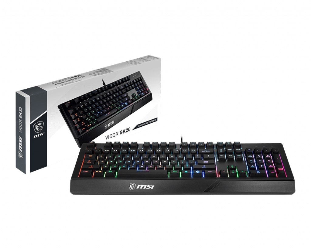 MSI Q TR Vigor GK20 RGB Ledli Sessiz Membran Siyah Oyuncu Klavyesi