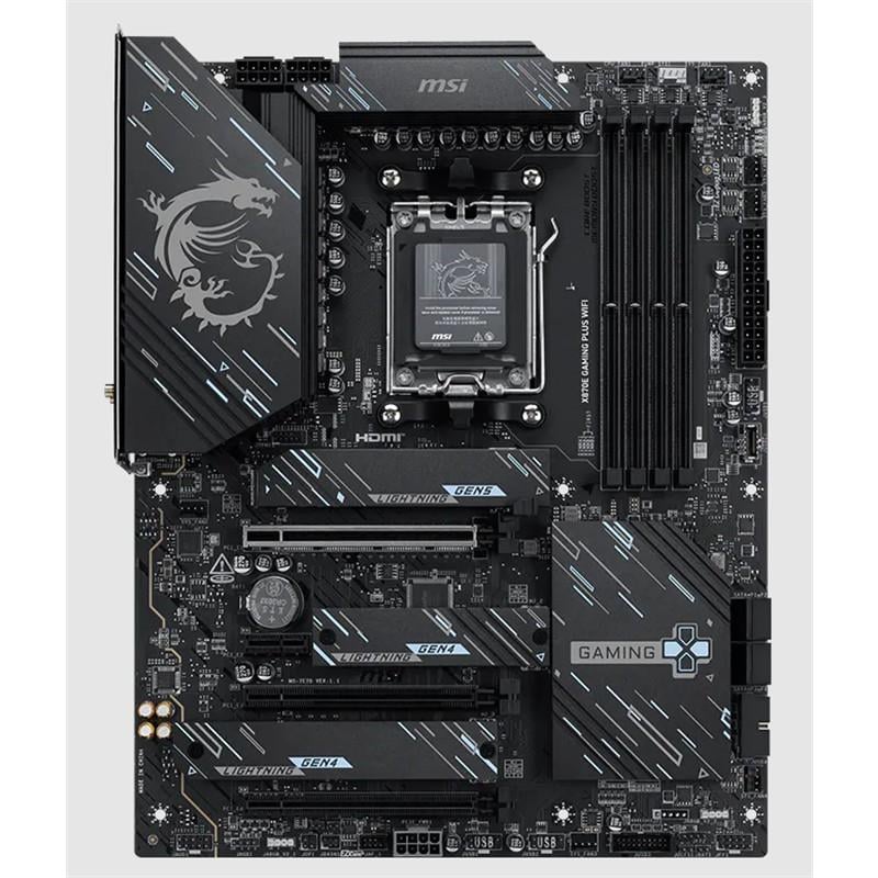 MSI X870E GAMING PLUS WIFI DDR5 8200MT/S 1XHDMI 3XM.2 USB AM5 ATX(AMD AM5 9000/8000/7000 SERİLERİ İLE UYUMLU)
