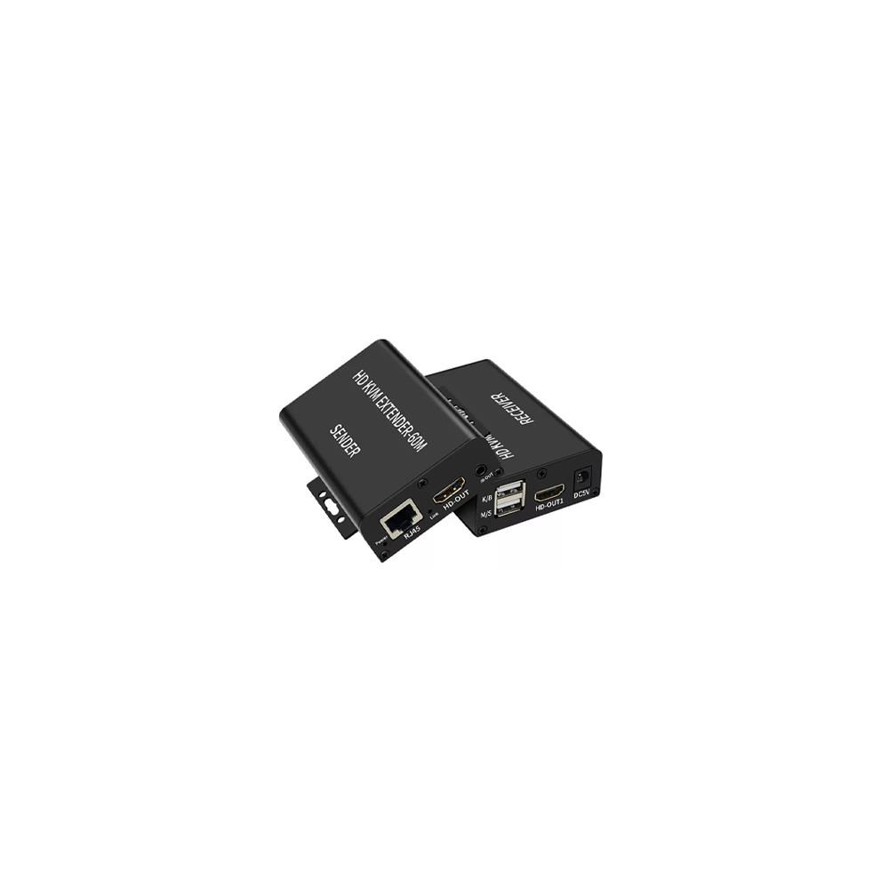 NVC-KVM60 ETHERNET EXTENDER HDMI+USB+IR ( 60MT )
