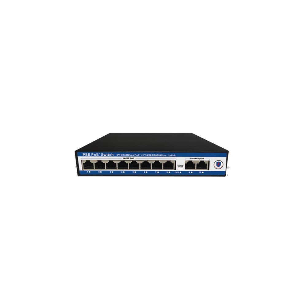 NVC-PSE0820G 8 PORT POE 2 PORT UPLİNK 100/1000Mb  SWİTCH