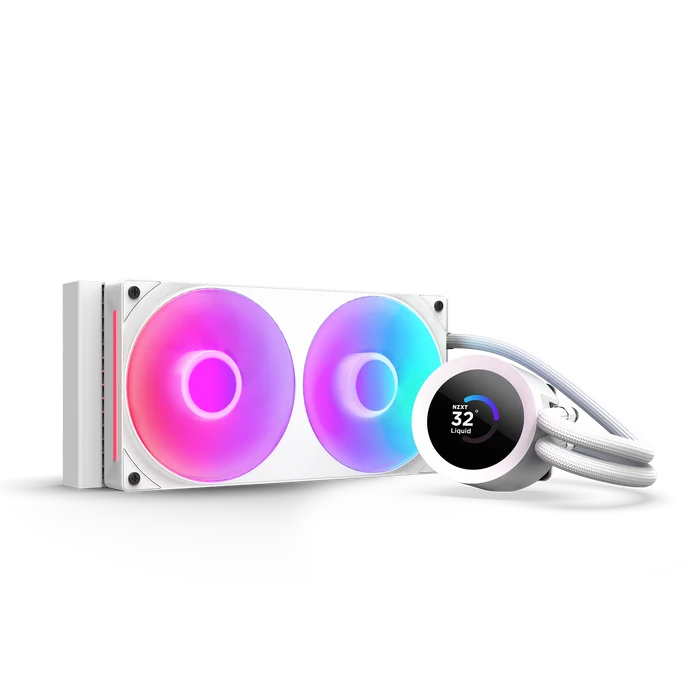 NZXT 240MM LCD KRAKEN RL-KR240-W2 ARGB AM5-1851p Sıvı Soğutmalı İşlemci Fanı Beyaz