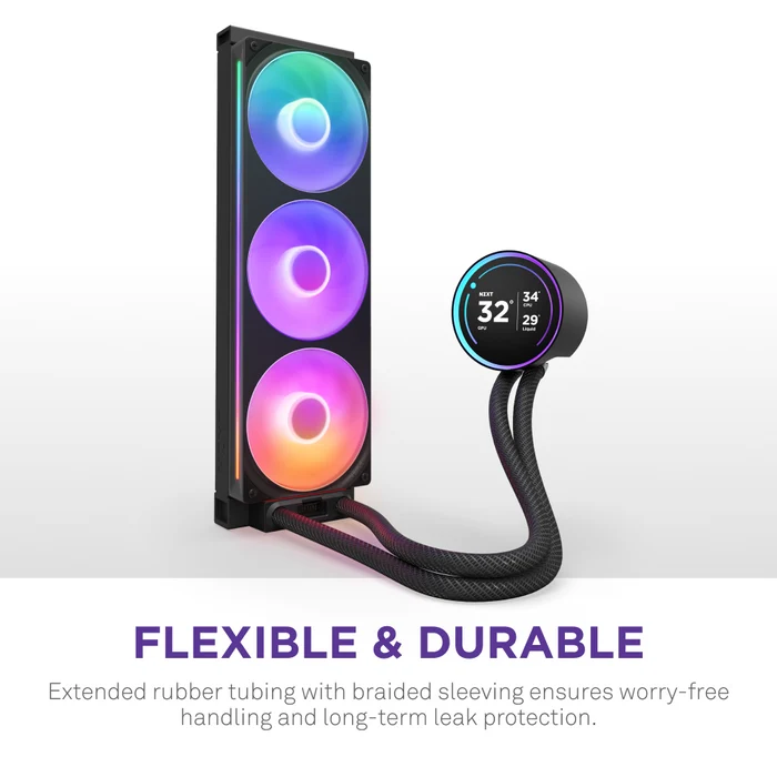 NZXT 360MM LCD KRAKEN ELITE 360 RGB v2 RL-KR36E-B2 AM5-1851p Sıvı Soğutmalı İşlemci Fanı