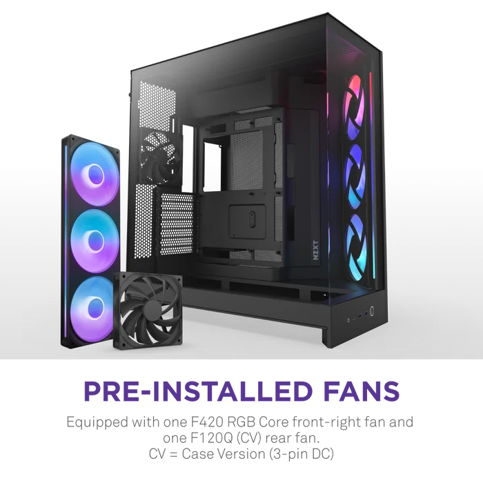 NZXT H9 FLOW RGB 2025 CM-H92FB-R1 Dual Chamber Gaming EATX PC Kasası
