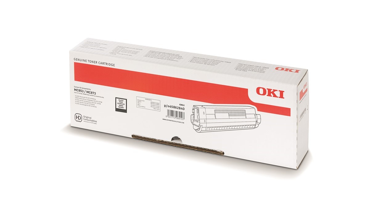 OKI MC853 / MC873 Siyah Orijinal Toner Kartuşu (7.000 Sayfa) - 45862840