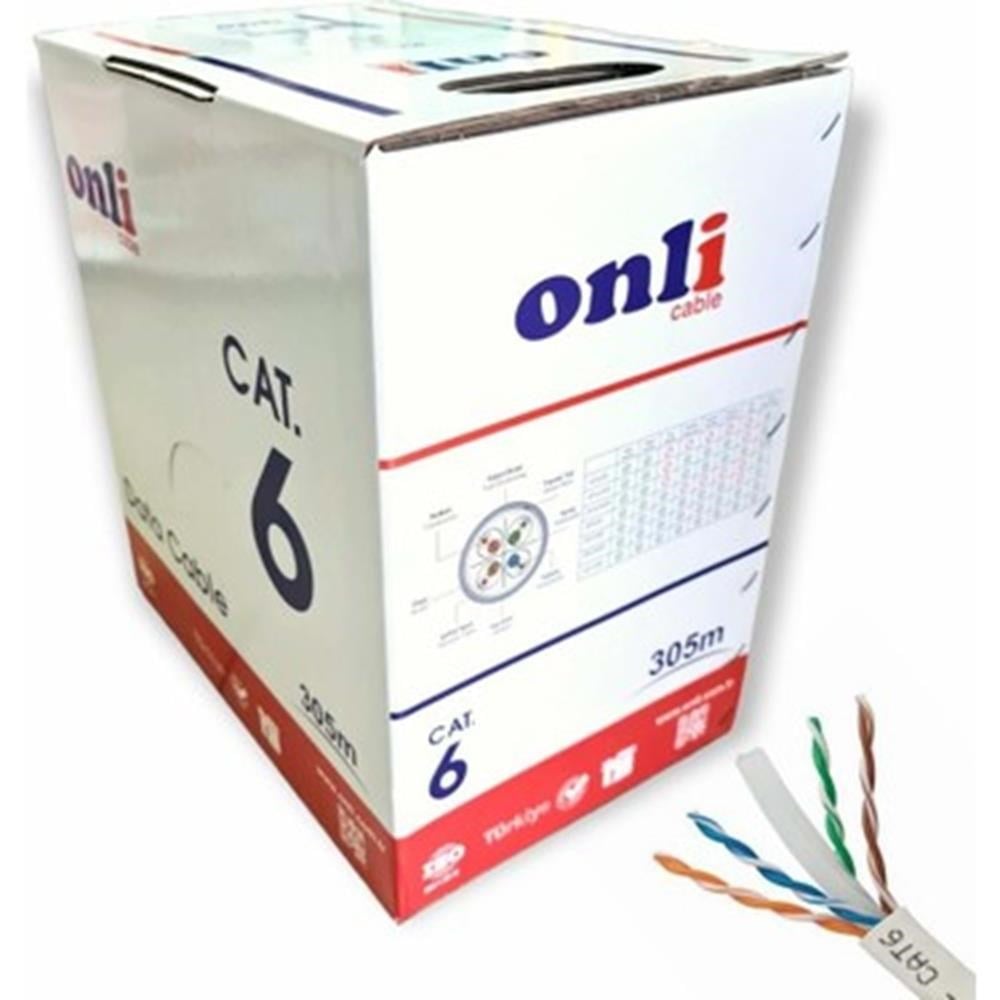 ONLİ ER-6002 CU CAT­6 U­UTP 23 AWG DATA KABLO (%100 BAKIR)