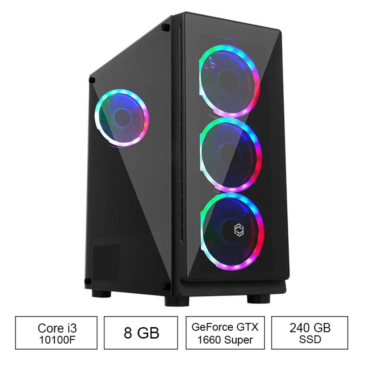 OXPC-3000 i3-12100F 8GB 240GB SSD 6GB GTX1660 FDOS