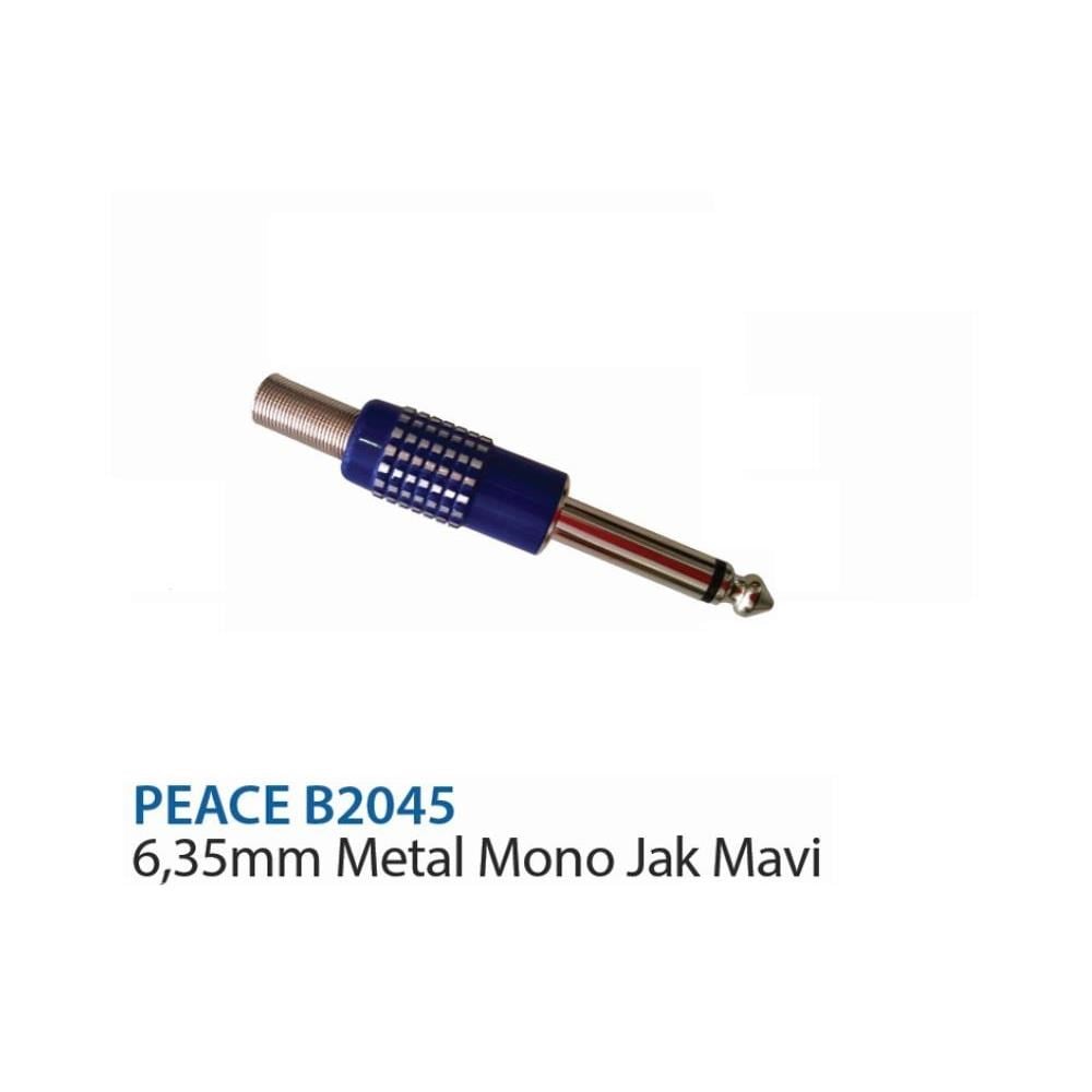Peace B2045 6,35 MM METAL MONO JAK MAVİ