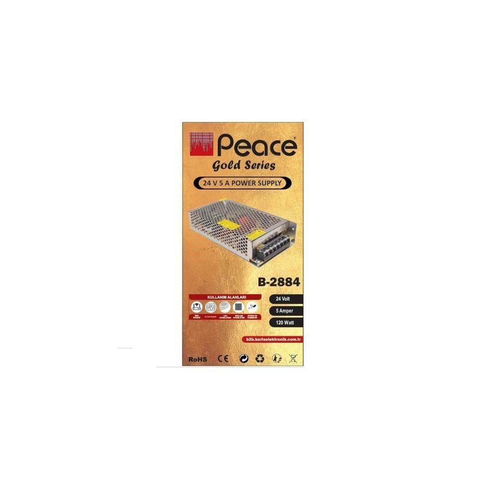 Peace B2884 220 Volt 24 Volt 5 Amper Metal Kasa Adaptör
