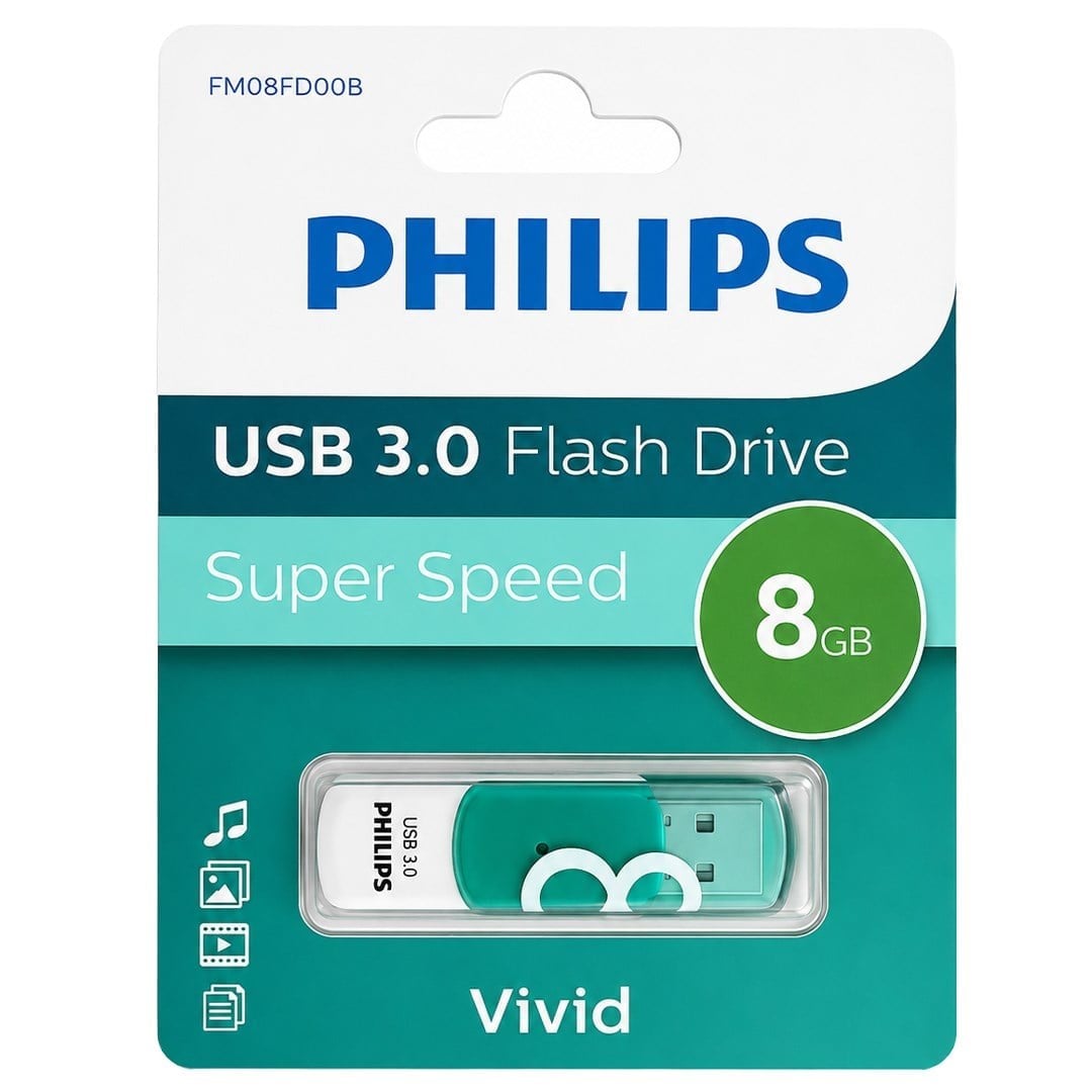 Philips FM08FD00B Vivid 8GB USB 3.0 Super Speed Flash Bellek