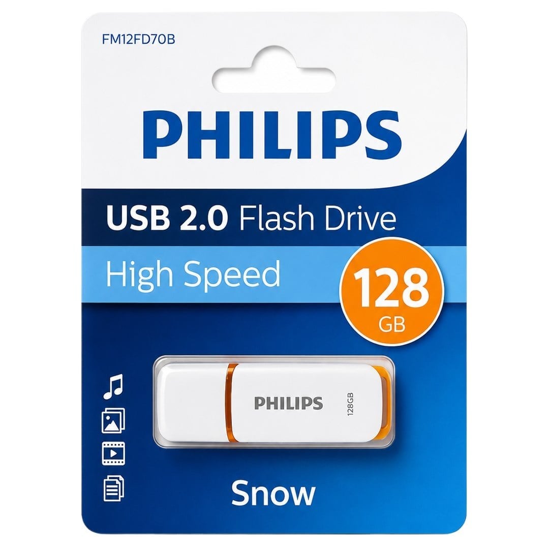 Philips FM12FD70B Snow 128GB USB 2.0 High Speed Flash Bellek