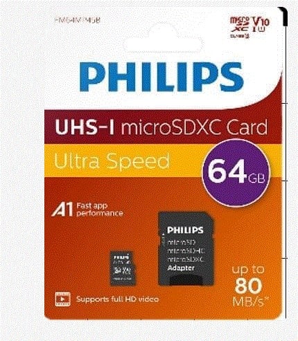 PHILIPS FM64MP45B Class10 64GB MicroSD Kart Bellek