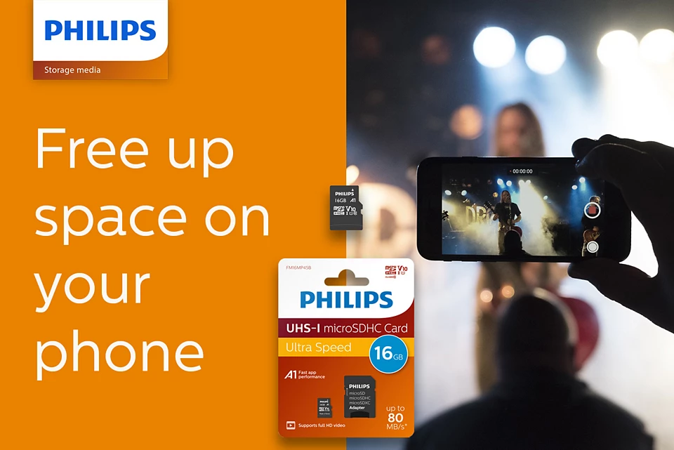 PHILIPS MicroSD 16GB FM16MP45B/00 Class10 Hafıza Kartı