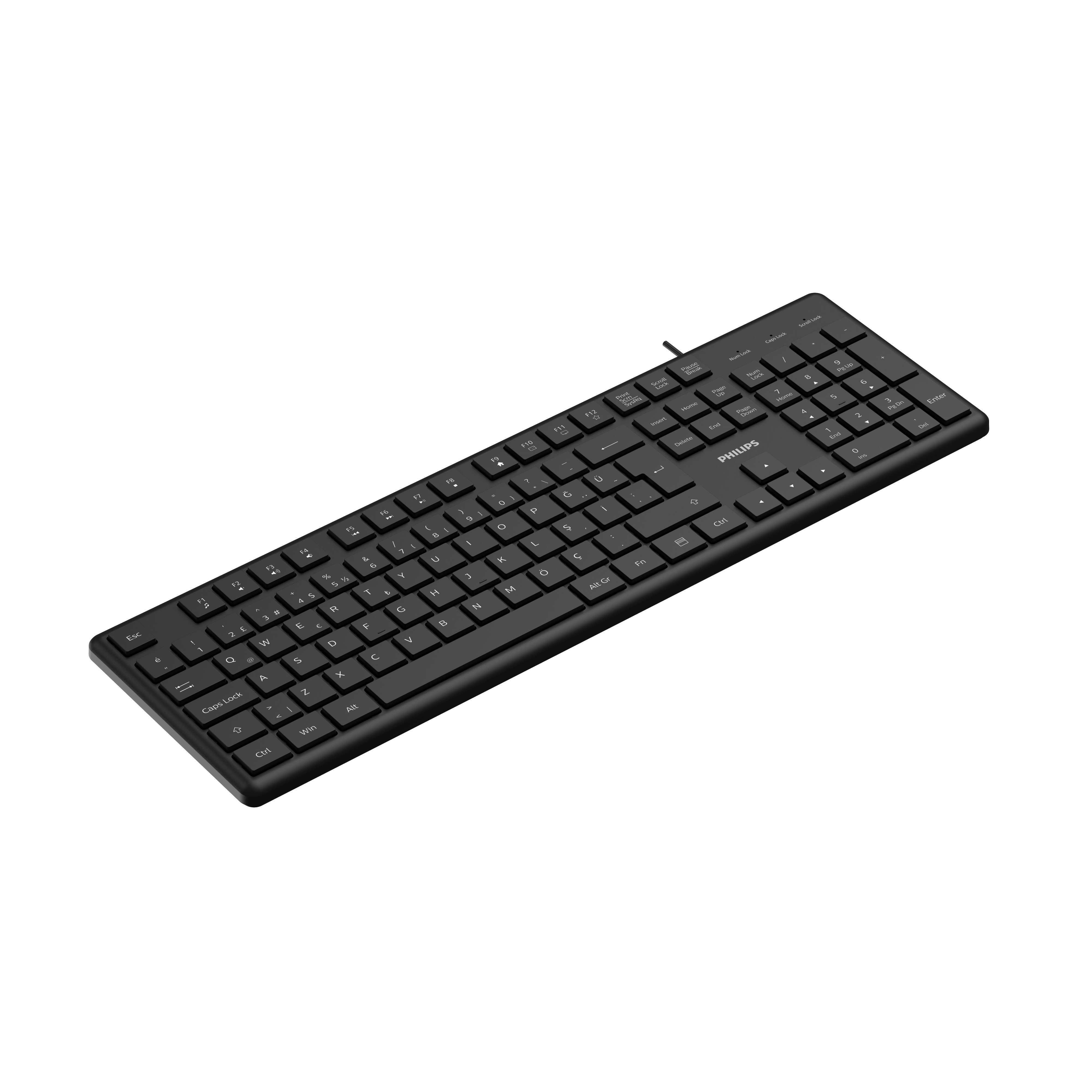 PHİLİPS SPK6248B USB KABLOLU TÜRKÇE Q KLAVYE SİYAH