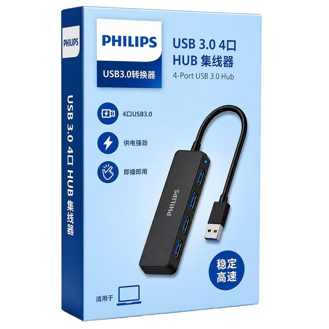 Philips SWR1603C/93 USB-C 3.0 to 4 Port USB 3.0 Hub Çoklayıcı