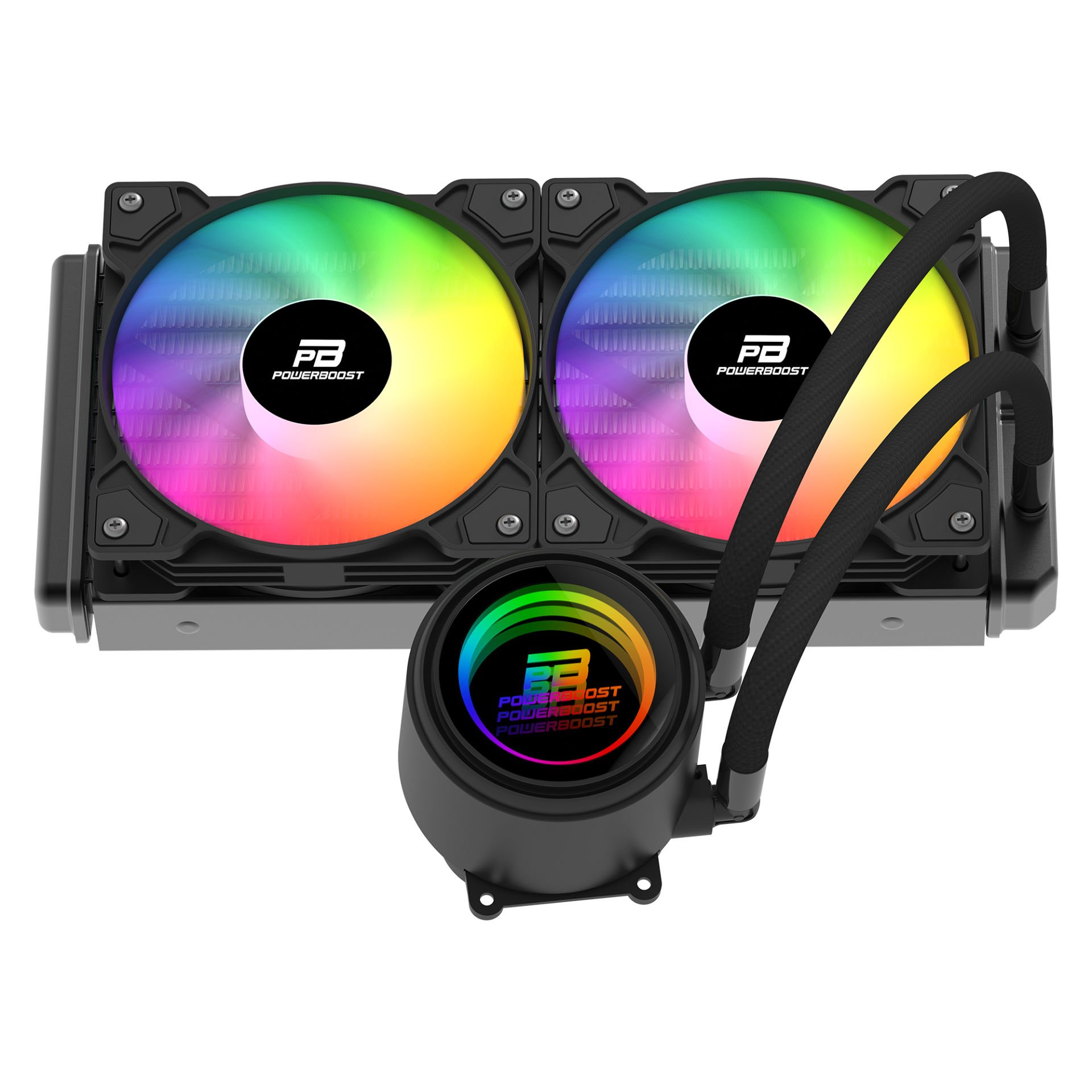 POWERBOOST 240MM CIRCLE 240B PB-LCS-CR240B Rainbow Fanlı AM5-1851p Sıvı Soğutmalı İşlemci Fanı