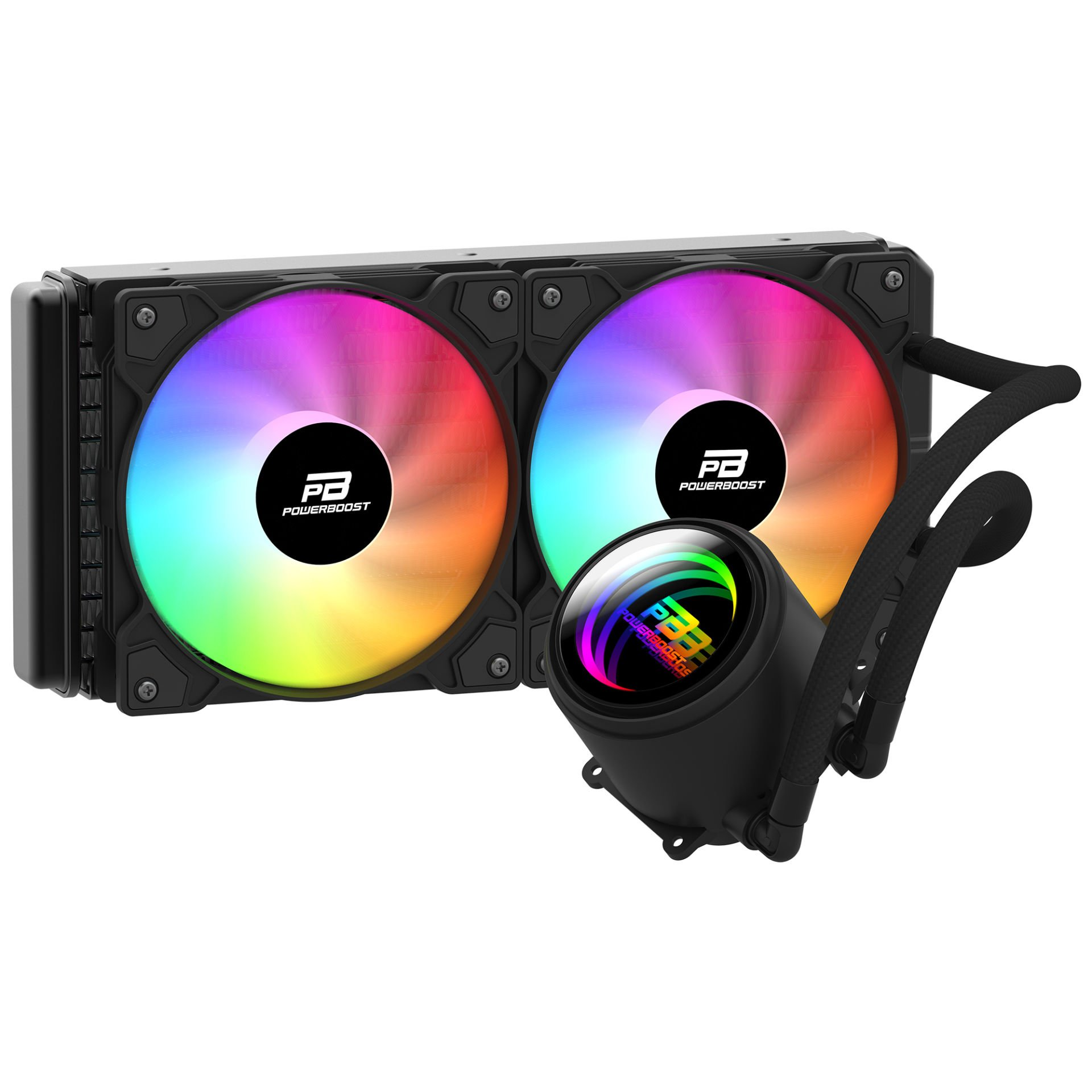 POWERBOOST 240MM CIRCLE 240B PB-LCS-CR240B Rainbow Fanlı AM5-1851p Sıvı Soğutmalı İşlemci Fanı