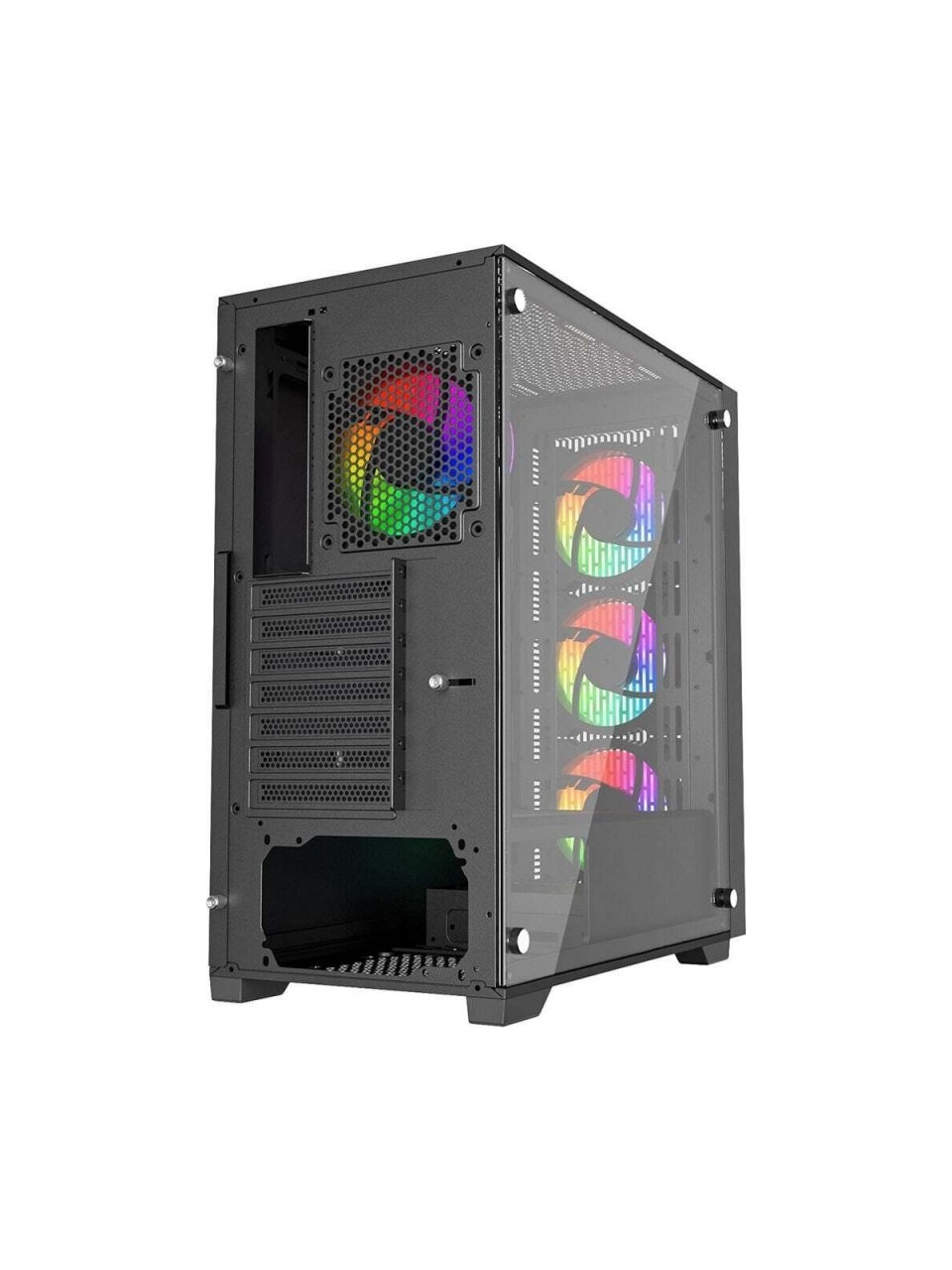 POWERBOOST 650W 80+ BRONZE PB-P705B 4-ARGB Fanlı Gaming Mid-Tower PC Kasası
