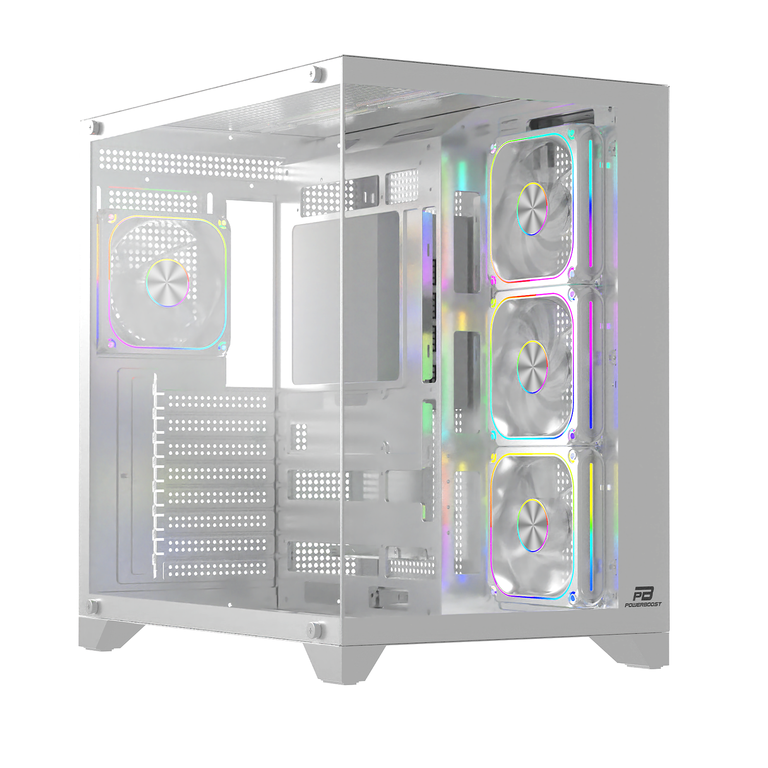 POWERBOOST 750W 80+ BRONZE PB-C9025W 4-ARGB Fanlı Gaming Mid-Tower PC Kasası