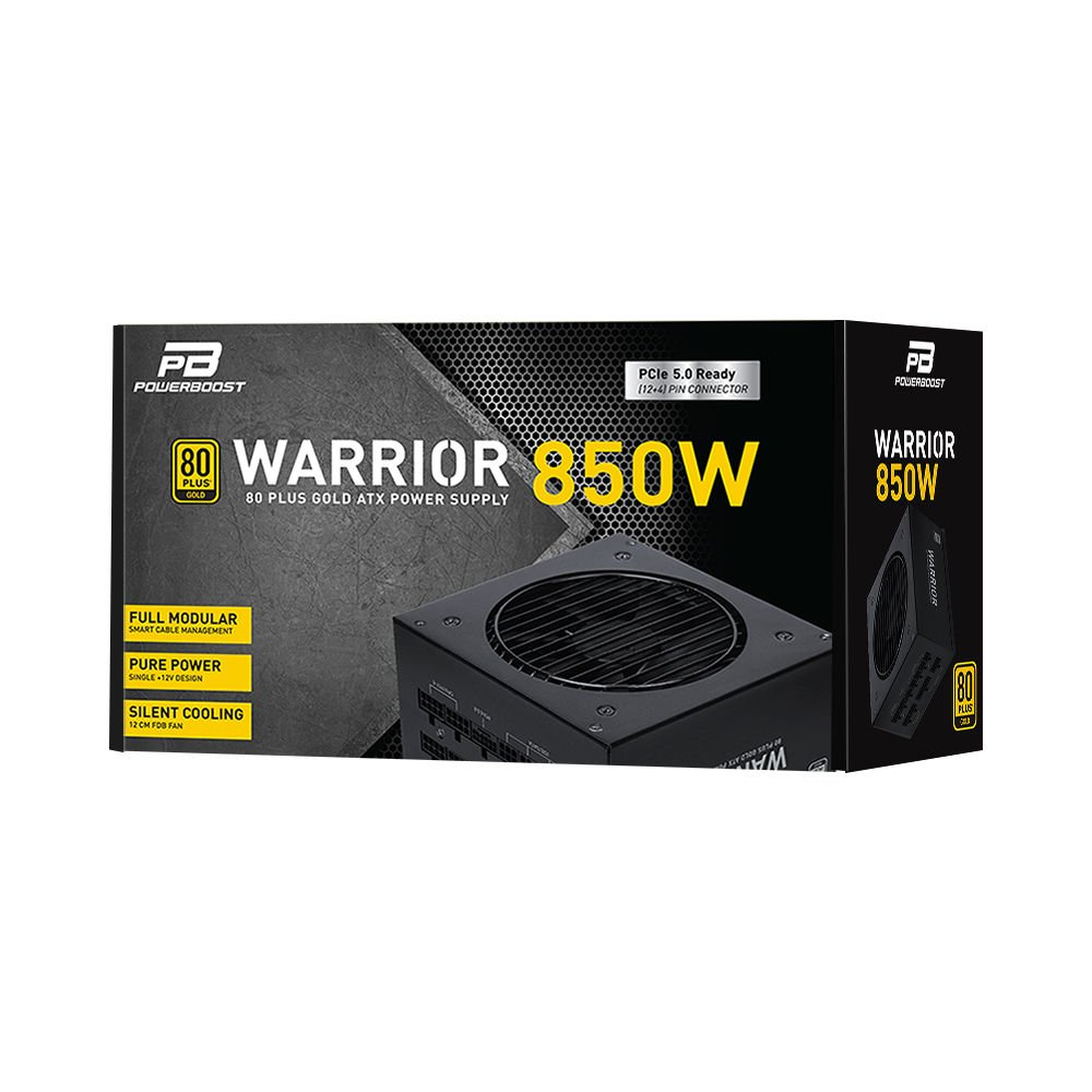 POWERBOOST 850W 80+ GOLD WARRIOR BST-ATX0850GF1 PCIE 5.0 Tam Modüler Power Supply