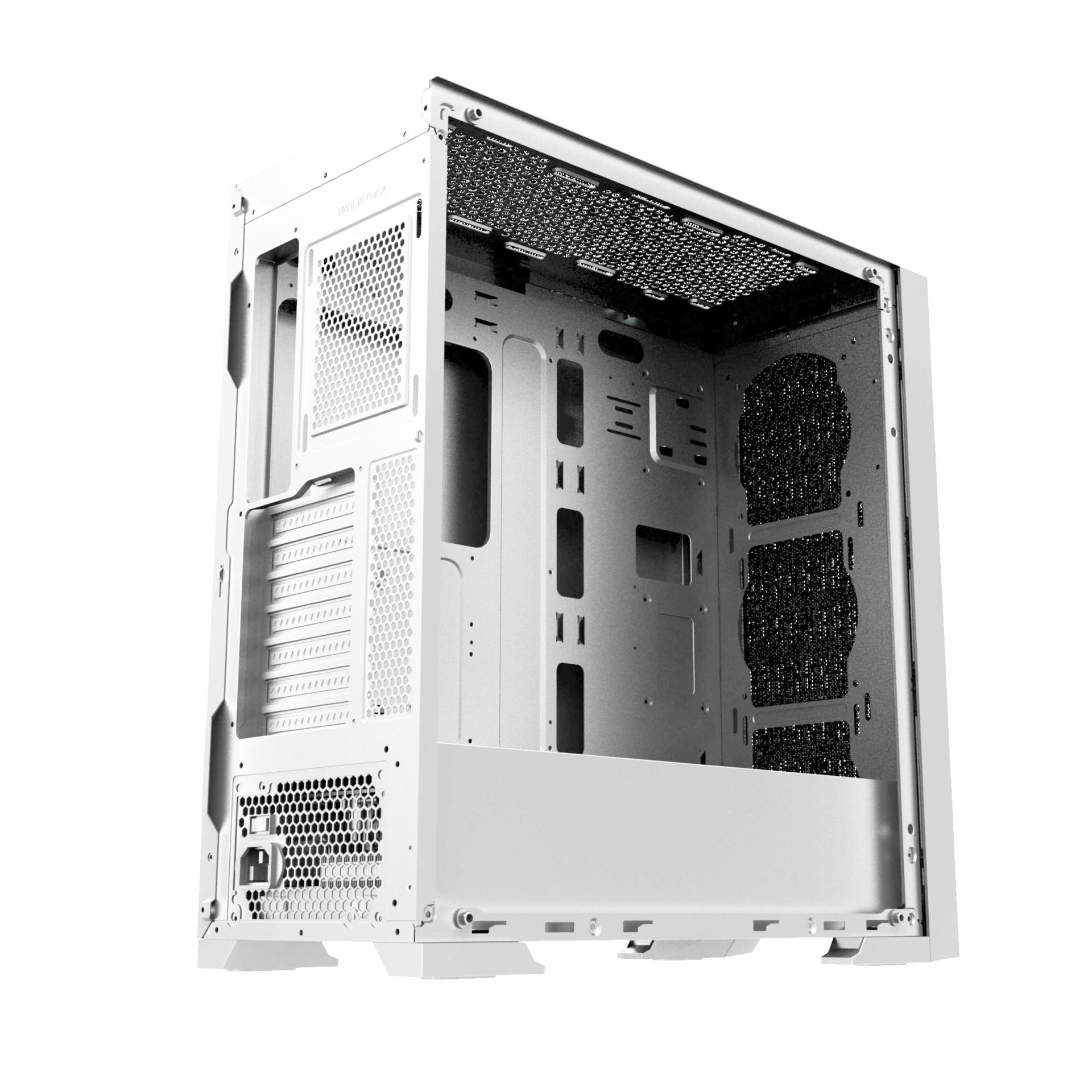 POWERBOOST PB-P1601BW  4-ARGB Fanlı Gaming EATX PC Kasası Beyaz