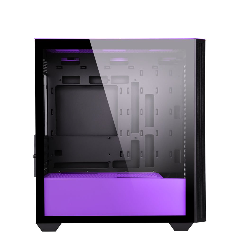 POWERBOOST PB-P2252BP 4-ARGB Fanlı Gaming Mid-Tower PC Kasası Mor-Siyah