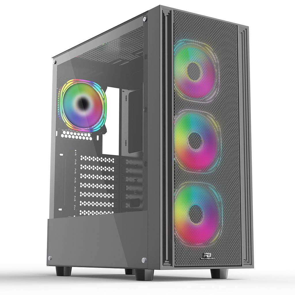 POWERBOOST X-12B 4-ARGB Fanlı Gaming Mid-Tower PC Kasası