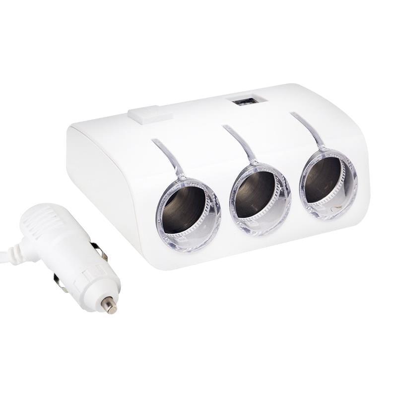 Powermaster 12V/24V Çift Usb'li 3'lü Oto Çakmak Çoklayıcı PM-18952