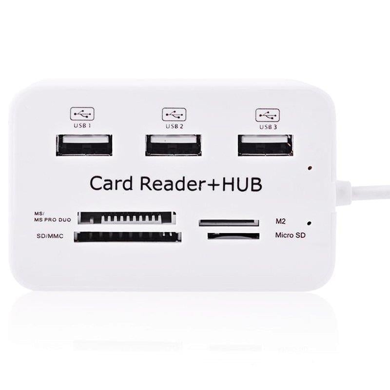 Powermaster 3 Port 2.0 Usb Çoklayıcı Hub + 4 Slot Kart Okuyucu PM-6052