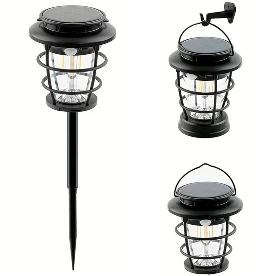 Powermaster HOP-8818 Sensörlü Taşınabilir Şarjlı + Solar Panelli 4 Çalışma Modlu Beyaz-Günışığı Işık Bahçe-Kamp Lambası