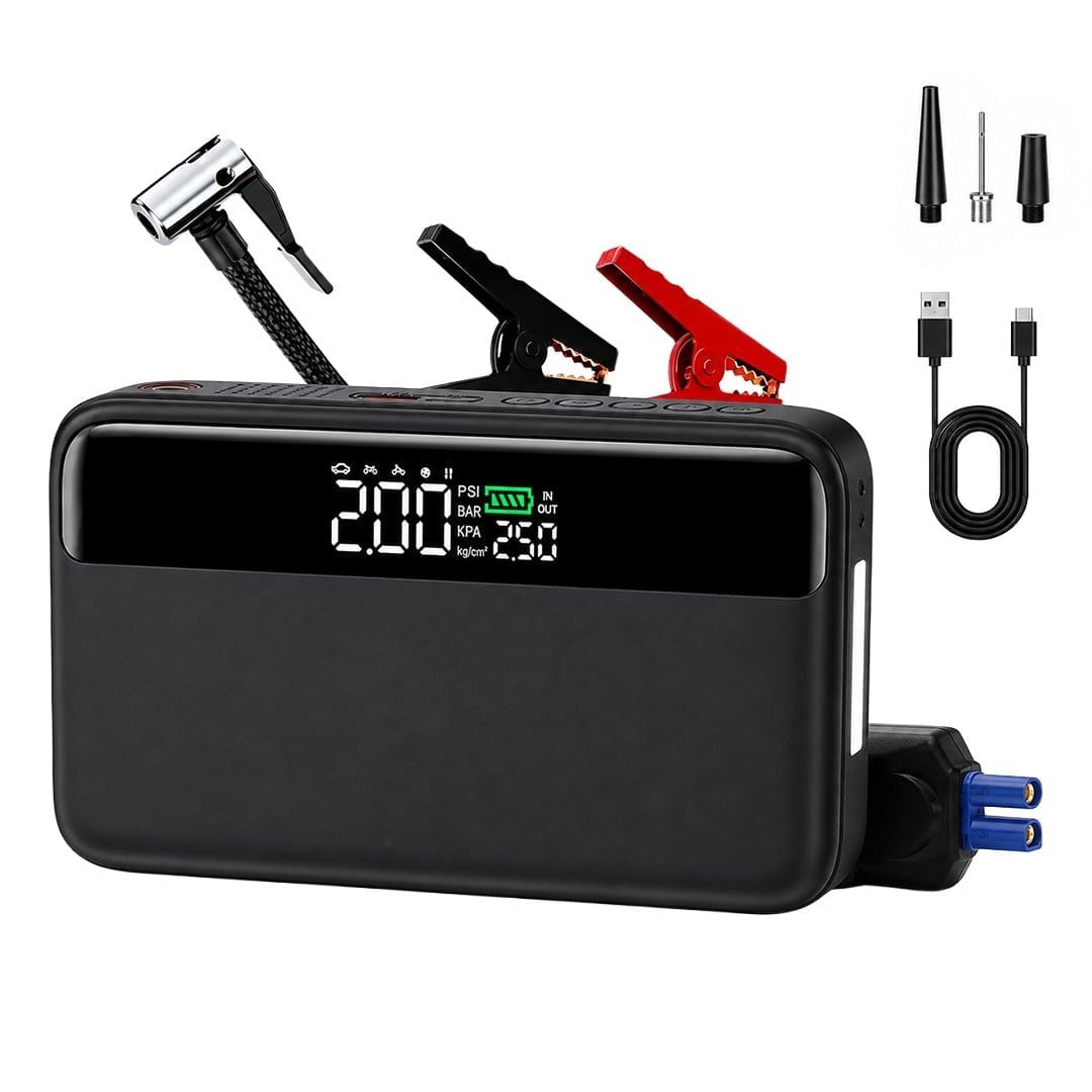 Powermaster N33 Lastik Hava Kompresörlü Akü Takviye Cihazı 65W Fast Powerbank
